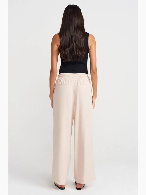 Wijde broek van tencel met trekkoord dilvin - Kiabi Wijde broek van tencel met trekkoord dilvin - Kiabi