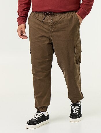 Wijde broek van twill