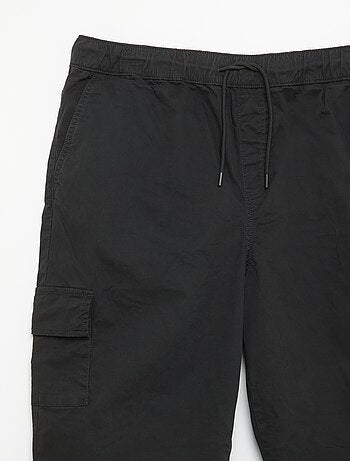 Wijde broek van twill