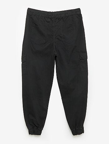 Wijde broek van twill
