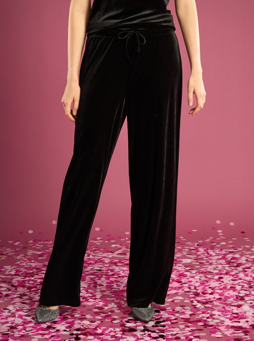 Wijde broek van velours - Kiabi