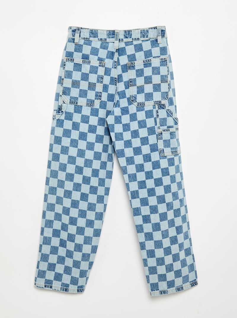 Wijde carpenterjeans Blauw - Kiabi