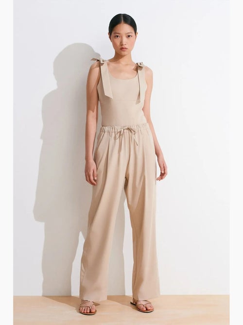 Wijde crêpe broek dilvin - Kiabi Wijde crêpe broek dilvin - Kiabi