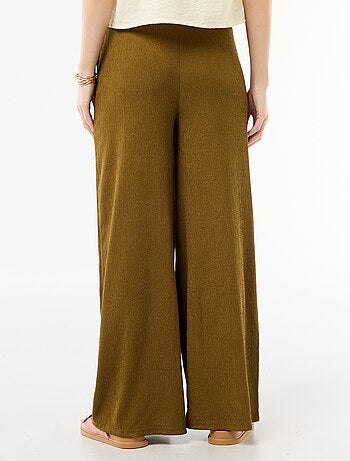 Wijde crêpe broek met 2 zakken