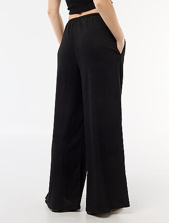 Wijde crêpe broek met 2 zakken