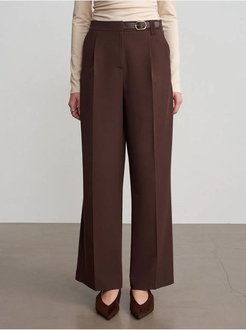 Wijde crepe broek met ceintuur dilvin - Kiabi Wijde crepe broek met ceintuur dilvin - Kiabi