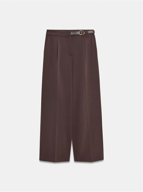 Wijde crepe broek met ceintuur dilvin - Kiabi Wijde crepe broek met ceintuur dilvin - Kiabi
