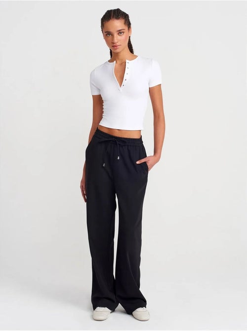 Wijde Crêpe Broek - Kiabi Wijde Crêpe Broek - Kiabi