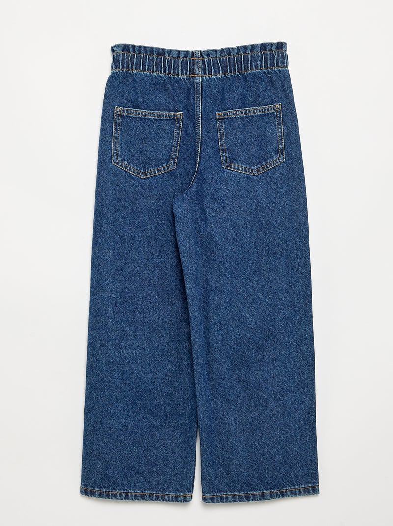 Wijde denim broek Blauw - Kiabi