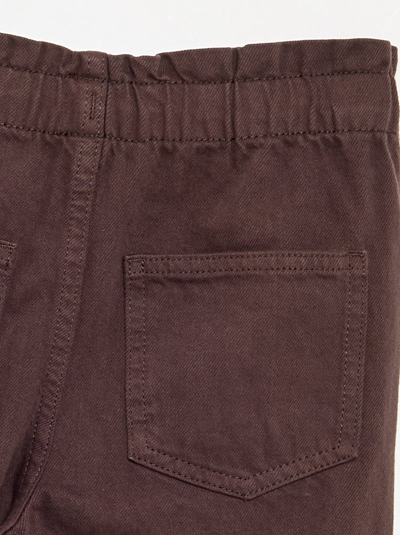 Wijde denim broek Bruin - Kiabi