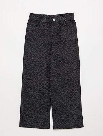 Wijde denim broek