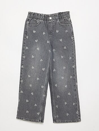 Wijde denim broek