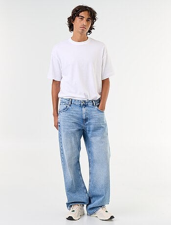 Wijde denim jeans met 5 zakken
