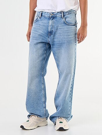 Wijde denim jeans met 5 zakken