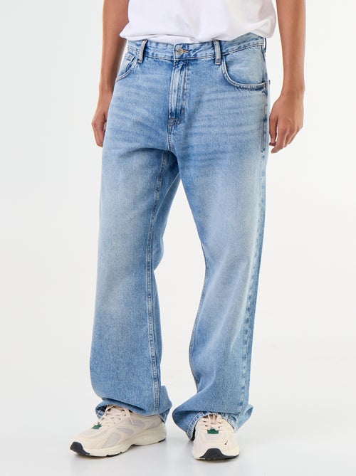 Wijde denim jeans met 5 zakken - Kiabi
