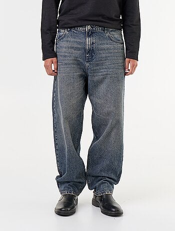 Wijde denim met 5 zakken