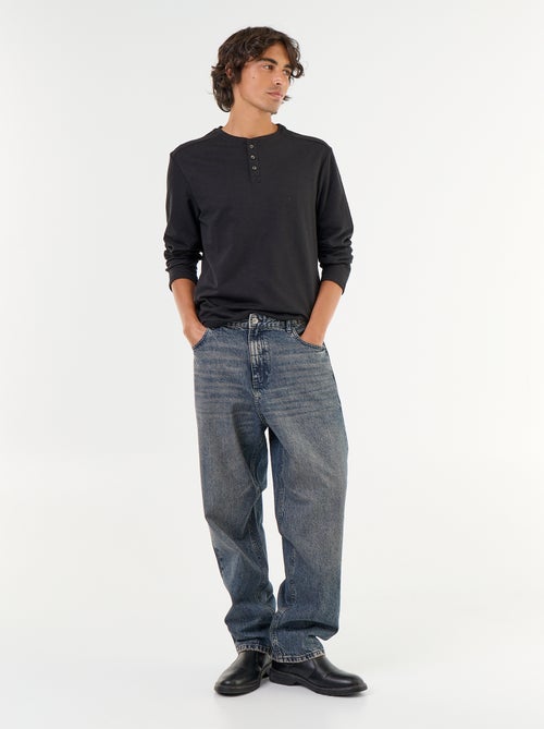 Wijde denim met 5 zakken - Kiabi Wijde denim met 5 zakken - Kiabi