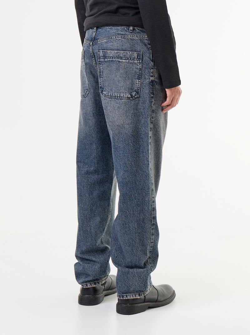 Wijde denim met 5 zakken Blauw - Kiabi