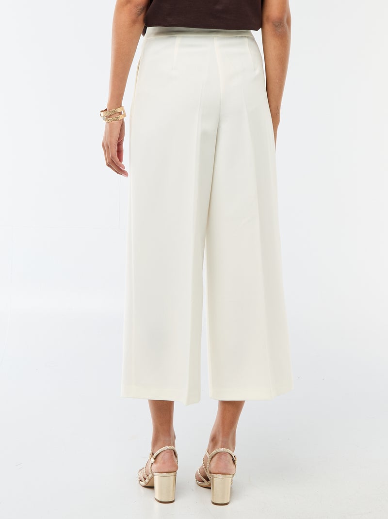 Wijde feestbroek Wit - Kiabi