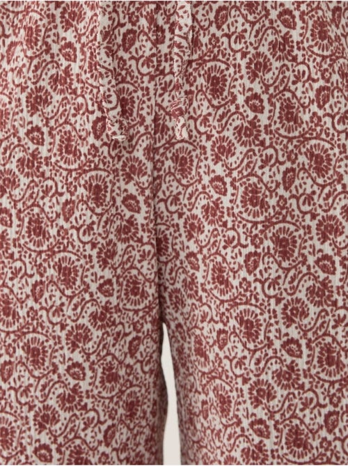 Wijde, gebloemde, relaxte broek - Kiabi Wijde, gebloemde, relaxte broek - Kiabi