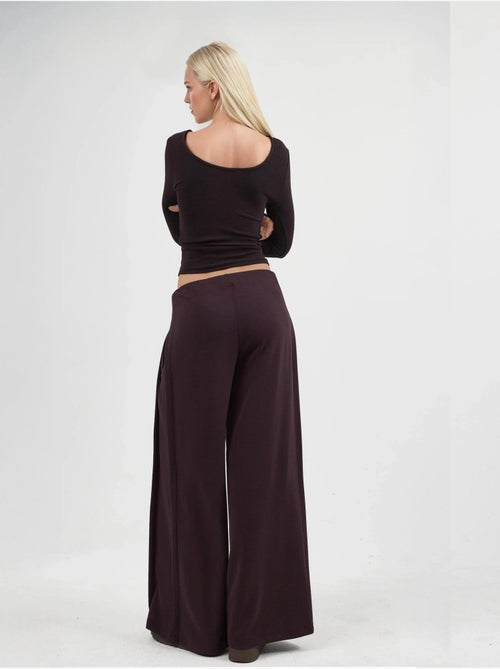 Wijde geplooide broek busem - Kiabi