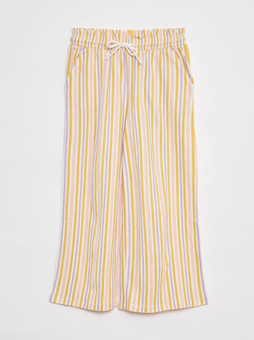 Wijde, gestreepte broek - Kiabi