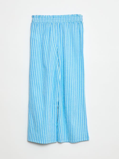 Wijde, gestreepte broek - Kiabi