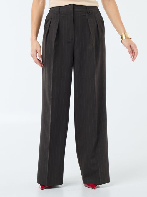 Wijde, gestreepte broek - Kiabi