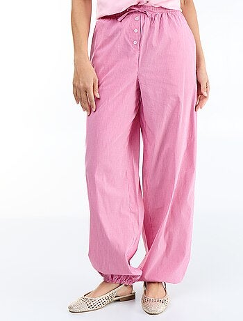 Wijde gestreepte broek met ballonpasvorm