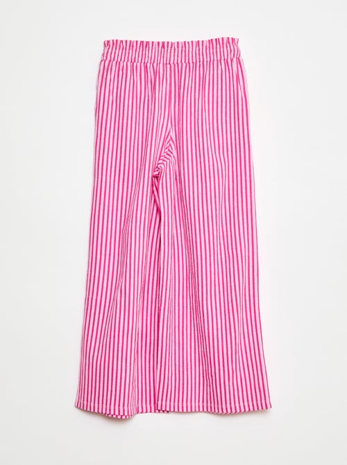 Wijde, gestreepte broek - Kiabi