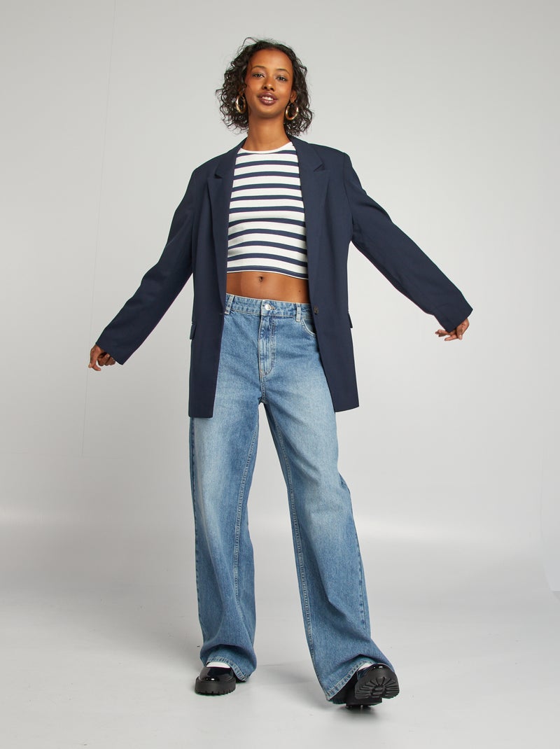 Wijde jeans BLAUW - Kiabi