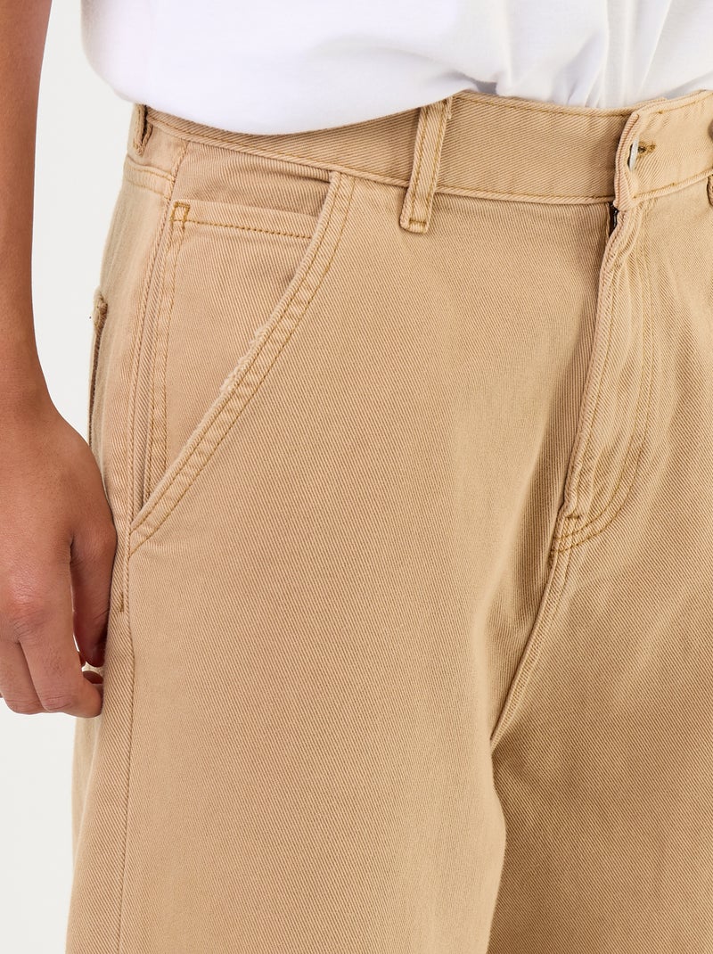 Wijde jeans met 5 zakken Wit - Kiabi