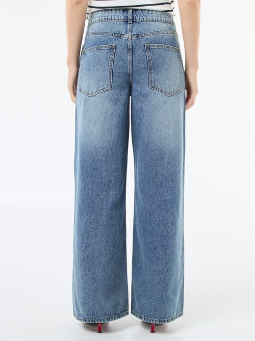Wijde jeans met dubbele knoopsluiting - Kiabi
