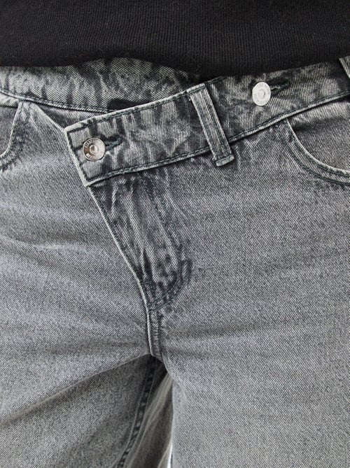 Wijde jeans met dubbele knoopsluiting - Kiabi