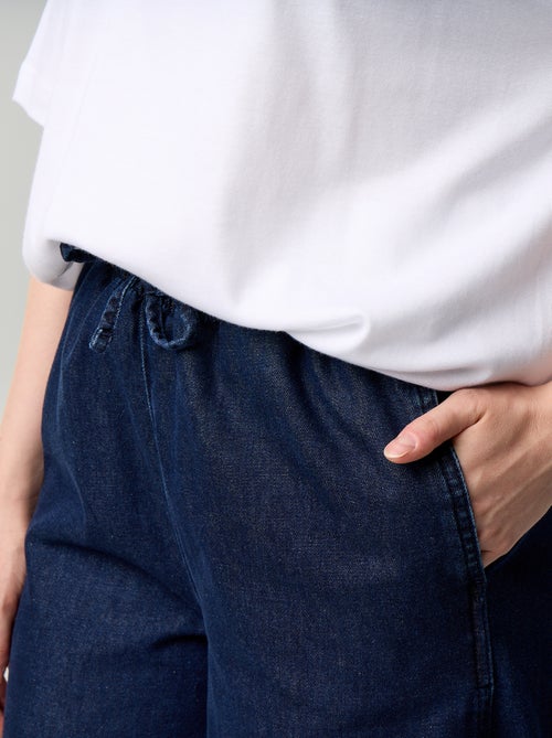 Wijde jeans met elastische taille - Kiabi