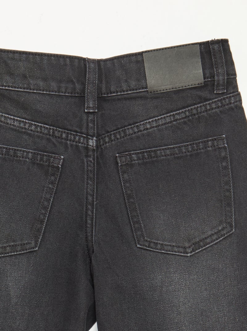 Wijde jeans met glinsterend vlokjesmotief Grijs - Kiabi