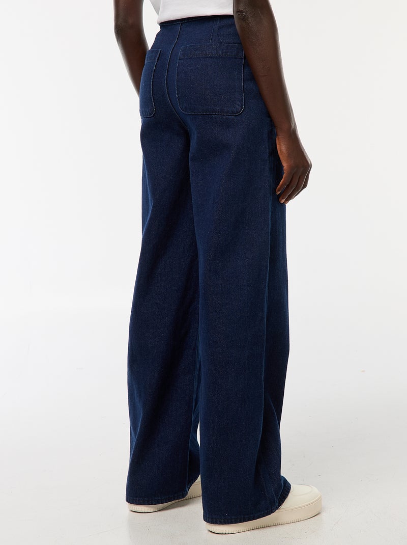 Laulia wide leg jeans blauw – dames jeans met wijde pijpen Laulia wide leg jeans blauw – dames jeans met wijde pijpen