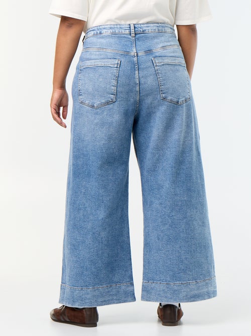 Wijde jeans met opgestikte zakken - Kiabi