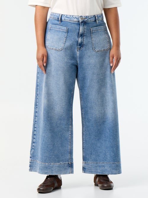 Wijde jeans met opgestikte zakken - Kiabi