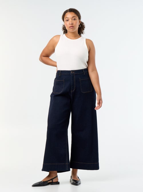 Wijde jeans met opgestikte zakken - Kiabi