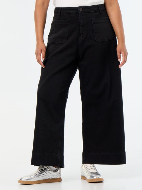 Wijde jeans met opgestikte zakken - Kiabi