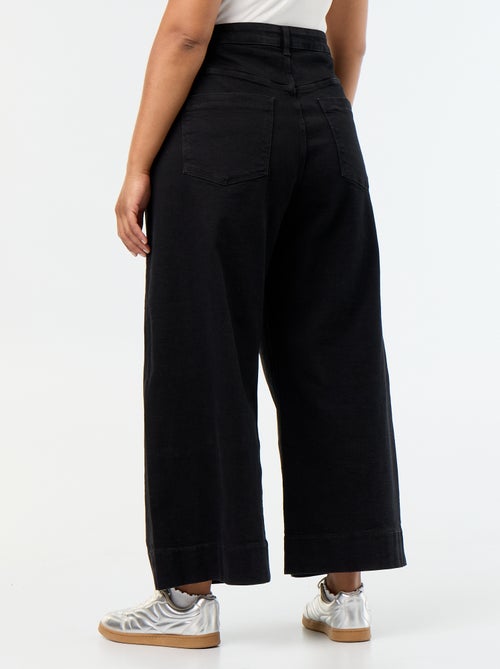 Wijde jeans met opgestikte zakken - Kiabi