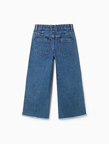Wijde jeans met rafelige zomen