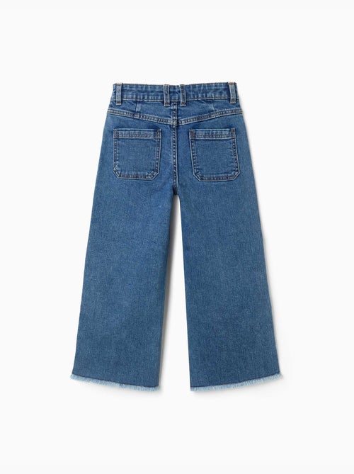Wijde jeans met rafelige zomen - Kiabi Wijde jeans met rafelige zomen - Kiabi