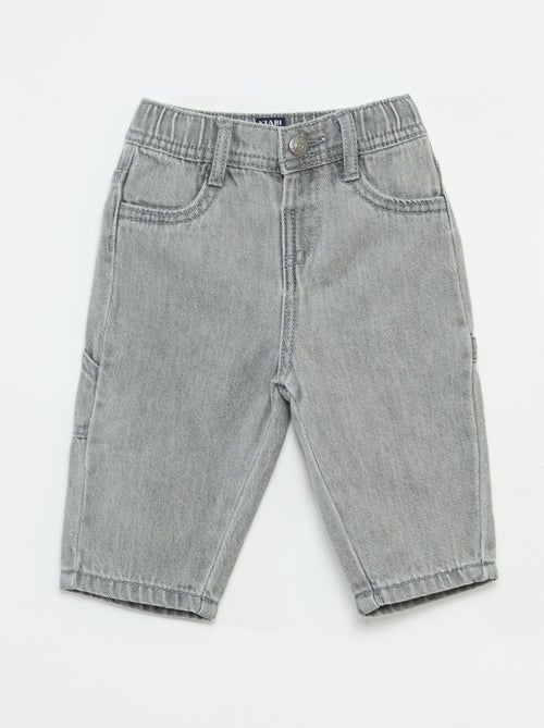 Wijde jeans met verstelbare taille - Kiabi