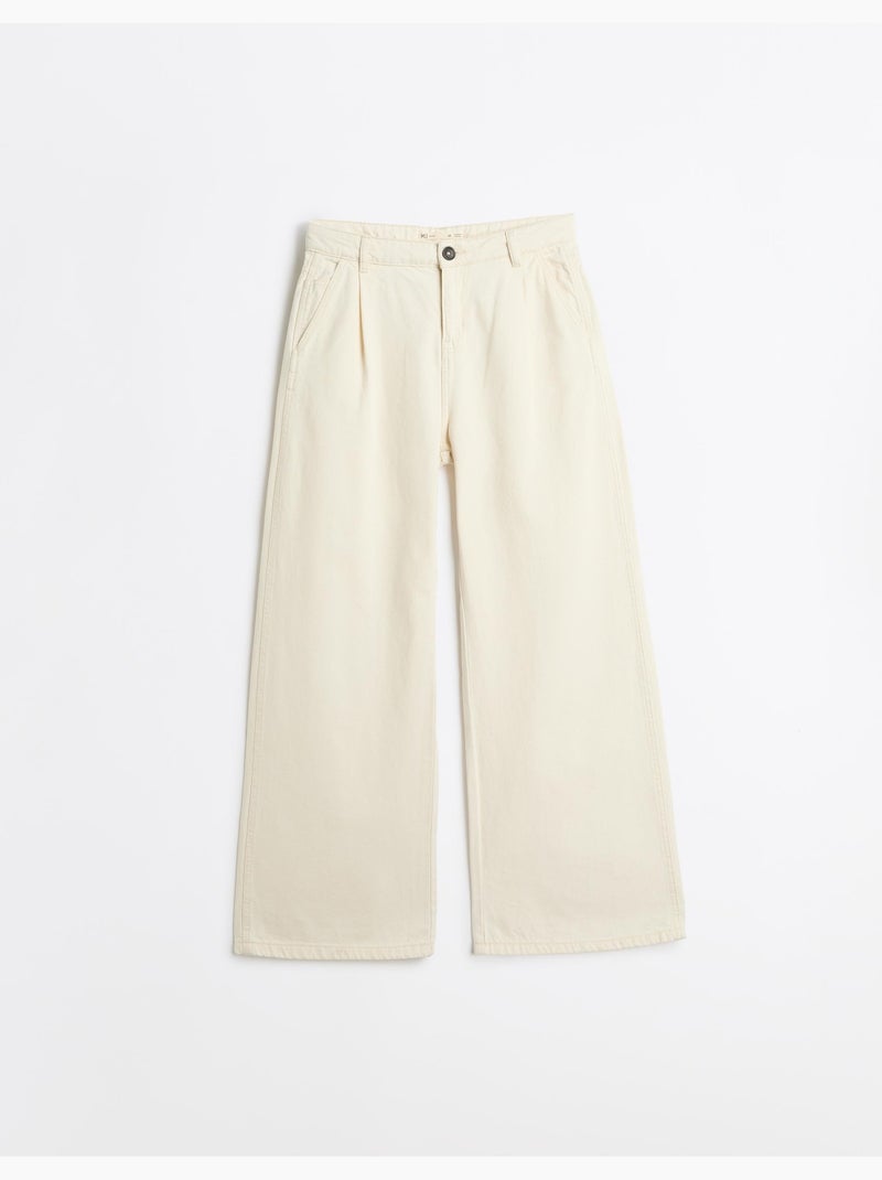 Wijde jeans, mo fashion Ecru - Kiabi