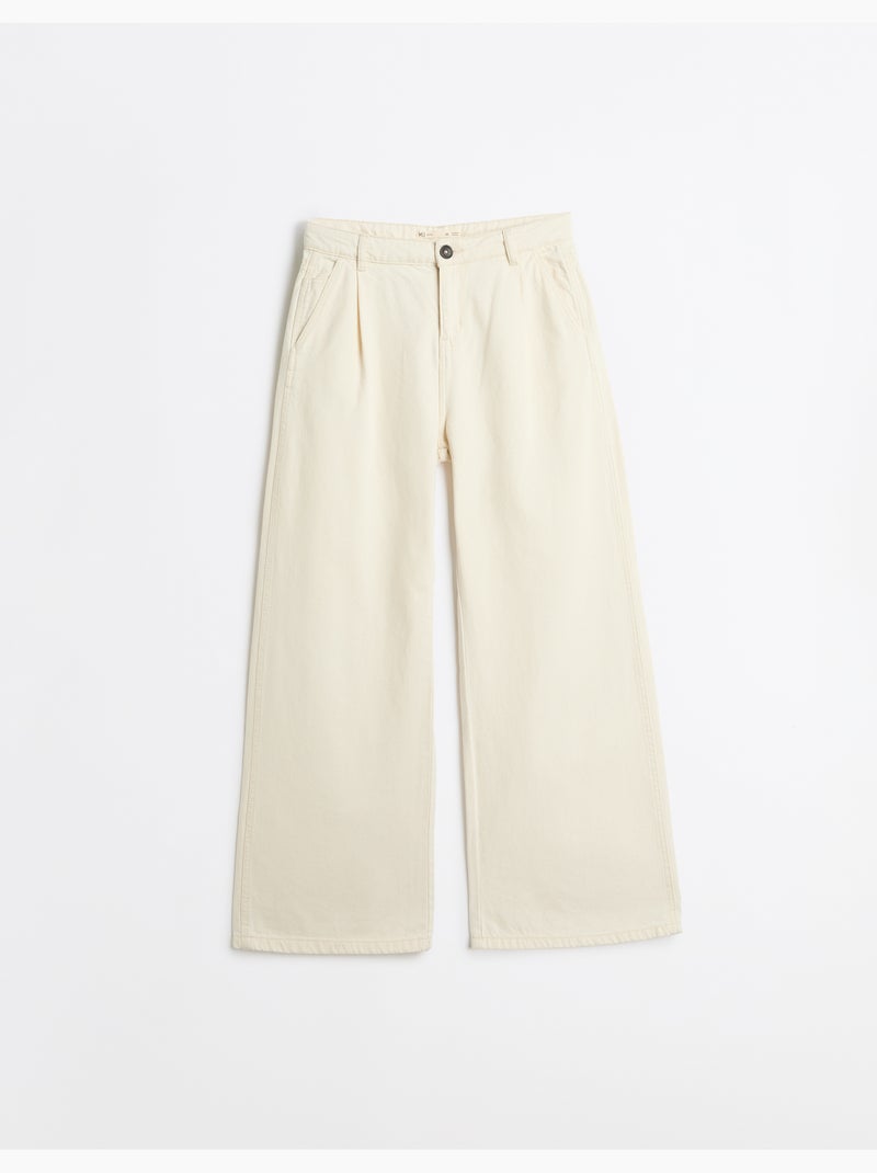 Wijde jeans, mo fashion Ecru - Kiabi