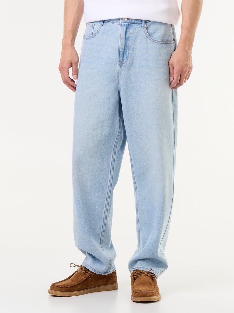 Wijde jeans / relaxed fit jeans Blauw - Kiabi