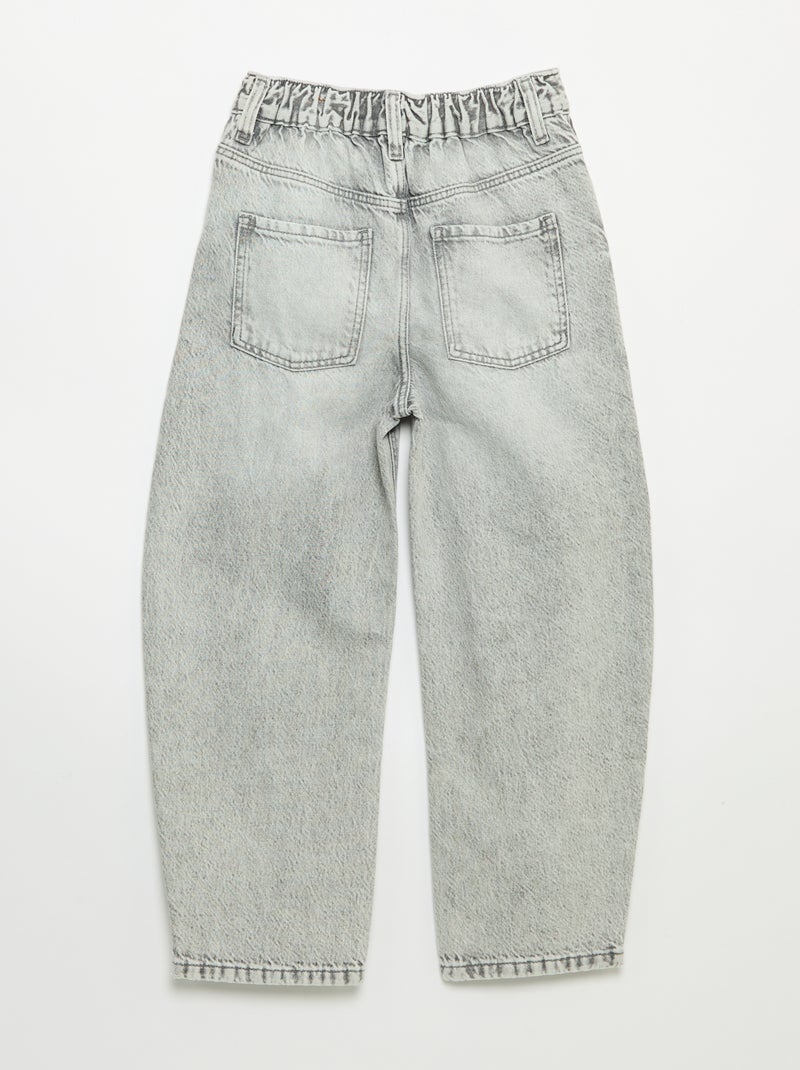 Wijde jeansbroek Grijs - Kiabi