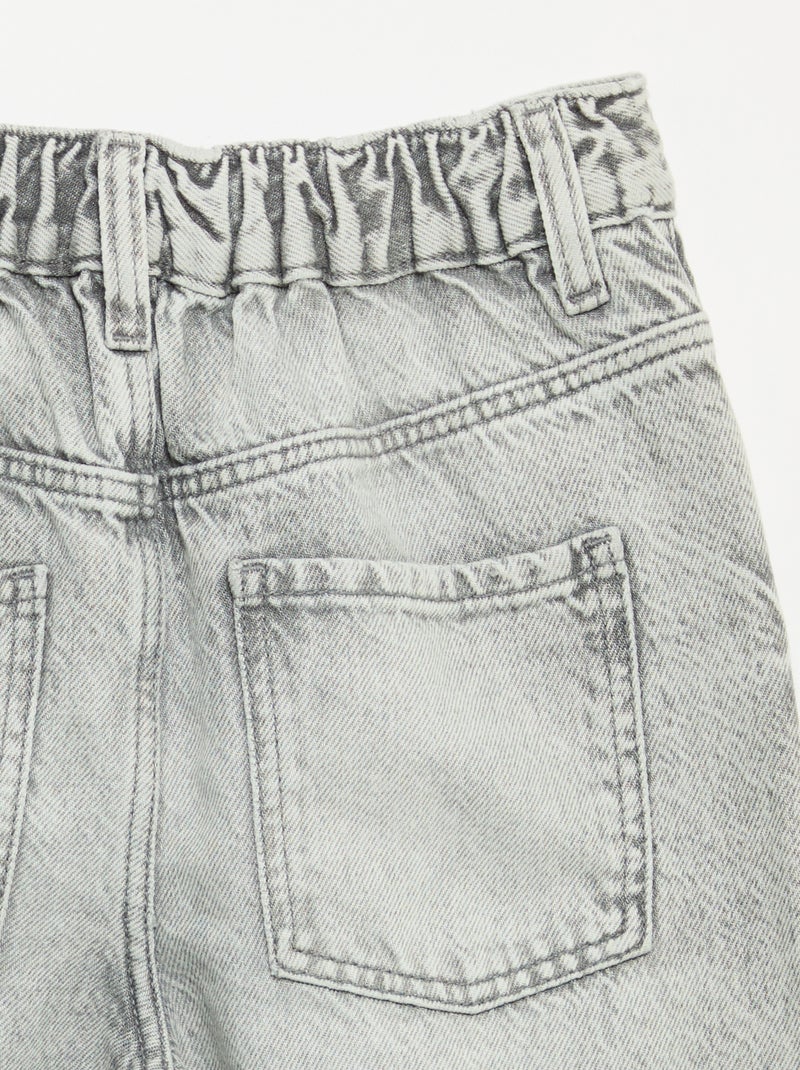 Wijde jeansbroek Grijs - Kiabi